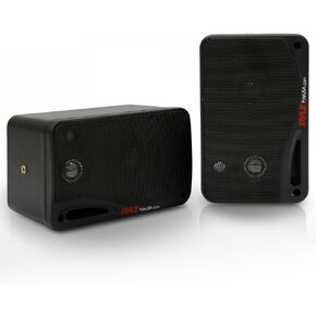 Pyle 3.5-inch Pair Waterproof Bluetooth Speakers, Marine Audio, Good for Boats, Outdoor & Home Use, Plug & 11.5FT Speaker Wire Included, Easy Hook Up, Active/Passive Speakers, 12V/200 Watt (PLMR23BBT)
