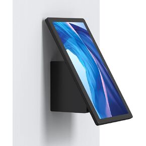 CTA Digital Wall Mount for Displays Wall Mount with Storage Area for Elo and Other Displays with VESA Versatile Plate for 75x75 and 100x100mm Compatible - Black (CP-VWMKFC)