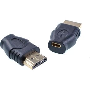 Oiyagai 2 pcs Gold Plated Micro HDMI Female to HDMI Male Converter Adapter for Camera Cell Phone HDTV