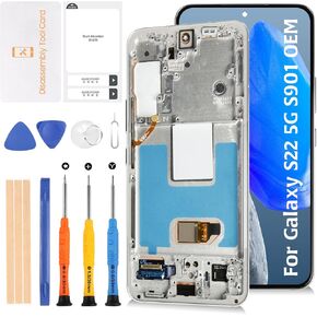 S22 5G S901 OEM Original LCD Display +Phantom Black Frame for Samsung Galaxy S22 5G S901B S901U/U1/W 6.1" LCD Screen Display Replacement Touch Digitizer Assembly Kit in Saudi Arabia