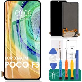 TFT for Xiaomi Poco F3 Screen Replacement for Xiaomi Redmi K40 LCD Screen Replacement for Redmi K40 Pro LCD Touch Screen Digitizer Assembly Repair Kits Black M2012K11AG M2012K11AC M2012K11C
