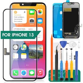 استبدال شاشة iPhone 13 لشاشة iPhone 13 LCD لـ A2633، A2482، A2631، A2634، A2635 مجموعات إصلاح مجموعة محول الأرقام لشاشة تعمل باللمس (Incell ليست أصلية)