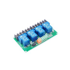 4-Channel DC 24V Relay Module High Low Level Triggering Optocoupler Isolation Load 30A DC 30V AC 250V for PLC Automation Control, Industrial System Control