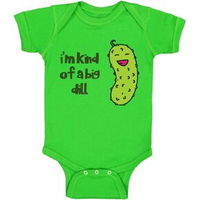 Custom Baby Bodysuit Laughing Dill Saying I'm Kind Big Funny Humor Funny Cotton