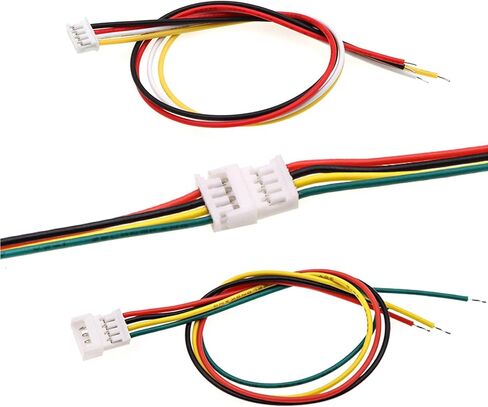 JST ZH 1.5mm 4 Pin Connector,20 PCS Male Plug and 20 PCS Female Socket, Micro Wire Connectors with 200mm Extension Cable AWG 26 in Saudi Arabia