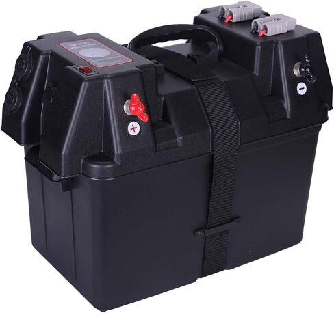 Homeon Wheels Trolling Motor Battery Marine Boat Smart Battery Box Power Center with 60A Fuse in Kuwait