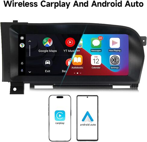 Android 13 شاشة لمس السيارة 10.25 بوصة 8 كور 4 جيجابايت رام + 64 جيجابايت روم راديو السيارة مشغل الوسائط المتعددة نظام تحديد المواقع للملاحة لمرسيدس بنز S W221 W216 CL 2005-2009 S-Class Head Unit (NTG 3.0) in Kuwait