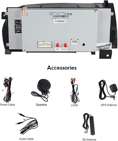 Android 13 شاشة لمس السيارة 10.25 بوصة 8 كور 4 جيجابايت رام + 64 جيجابايت روم راديو السيارة مشغل الوسائط المتعددة نظام تحديد المواقع للملاحة لمرسيدس بنز S W221 W216 CL 2005-2009 S-Class Head Unit (NTG 3.0) in Kuwait