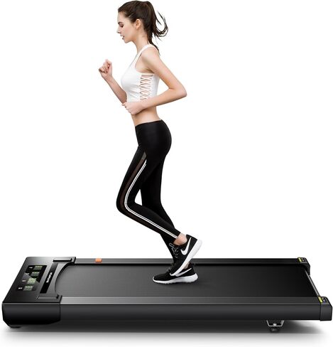 RHYTHM FUN Walking Pad, Treadmill Under Desk with Wide Belt 2.5HP Portable Walking Treadmill Under Desk for Home and Office, Installation-Free Standing Desk Treadmill with Remote Control (Black) in Saudi Arabia