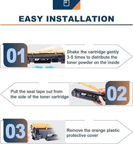 خرطوشة حبر بديلة متوافقة مع Ankink لطابعة HP 48A CF248A لـ Pro M15w M15a M16w M16a MFP M29w M29a M28w M28a، عبوة من قطعتين، أسود in Kuwait