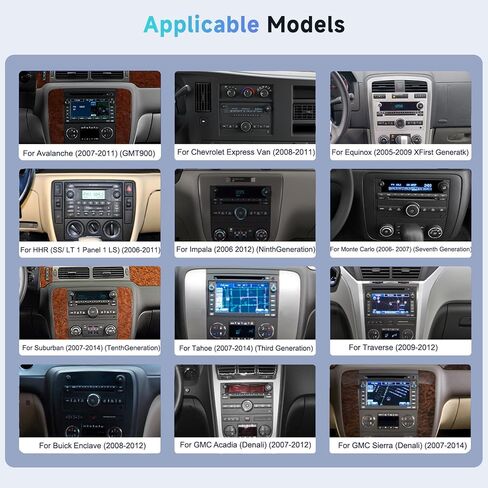 2G+64G Car Radio for Chevy Silverado Yukon Chevrolet Buick, 8 inch Android Touch Screen Stereo, GPS Navi/Carplay/Android Auto/1080P/SWC/Bluetooth AHD Backup Camera MIC in Saudi Arabia