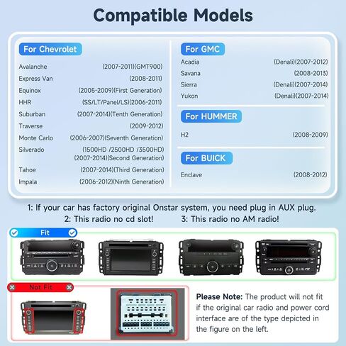 2G+64G Car Radio for Chevy Silverado Yukon Chevrolet Buick, 8 inch Android Touch Screen Stereo, GPS Navi/Carplay/Android Auto/1080P/SWC/Bluetooth AHD Backup Camera MIC in Saudi Arabia