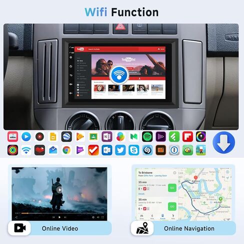 2G+64G Car Radio for Chevy Silverado Yukon Chevrolet Buick, 8 inch Android Touch Screen Stereo, GPS Navi/Carplay/Android Auto/1080P/SWC/Bluetooth AHD Backup Camera MIC in Saudi Arabia