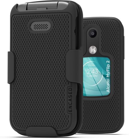 Encased DuraClip for TCL MyFlip 2 / Alcatel MyFlip 2 Belt Clip Case, Slim-Fit Phone Cover with Holster (A406DL) in Saudi Arabia