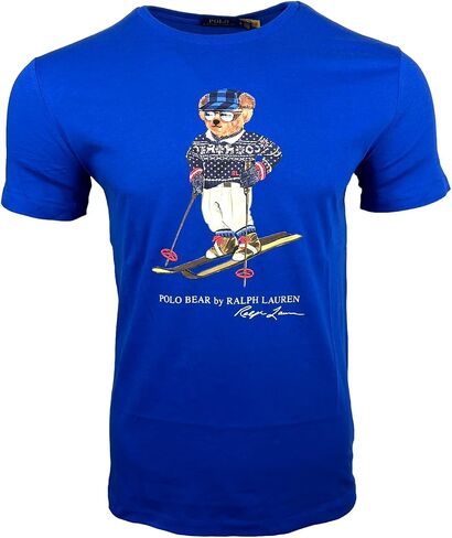 POLO RALPH LAUREN Mens Classic Fit Bear Graphic Crewneck T-Shirt (XX-Large, Grey Bear) in Saudi Arabia