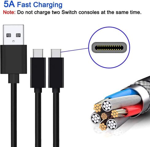 PS5 Controller Charger Charging Cable, 10ft Extra Long PS5 Controller Charger Cord, Fast Charging USB Type-C Charger Cord Compatible with Playstation 5 PS5 Dual Sense in Saudi Arabia