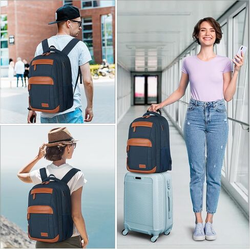 VSNOON Laptop Backpack for Men Women, Travel Laptop Backpacks with USB A & C Charging Port, Water Resistant School Backpack Computer Bag for Men, 15.6 Inch Laptop Bag for Work Business, Black in Saudi Arabia