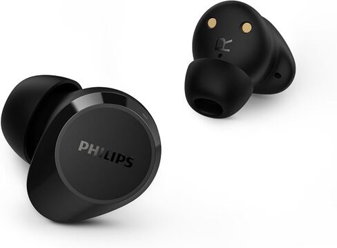 PHILIPS TAT1219 True Wireless Headphones Small Buds. Great Value, Natural Sound. Dynamic bass Pocket-Sized Charging case, Clear Calls, 18 Hours of Playtime. Black (TAT1219BK/00) in Saudi Arabia