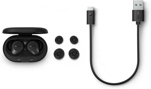 PHILIPS TAT1219 True Wireless Headphones Small Buds. Great Value, Natural Sound. Dynamic bass Pocket-Sized Charging case, Clear Calls, 18 Hours of Playtime. Black (TAT1219BK/00) in Saudi Arabia
