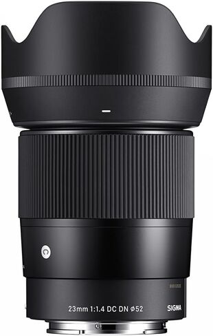 Sigma 23mm f/1.4 DC DN Contemporary Lens for Sony E Bundle with 52mm Filter Kit, Lens Pouch, Lens Cleaner, Cleaning Kit, Lens Cap Tether in Saudi Arabia