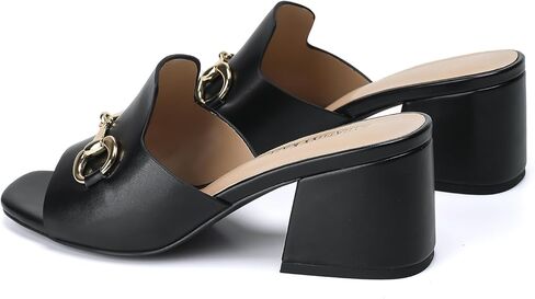 صنادل نسائية من Stratuxx Kaze بكعب عريض وكعب منزلق مع سلسلة معدنية لفصل الصيف الأنيق مقاس 5-11 in Kuwait