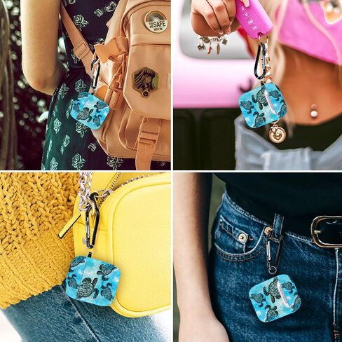 WIRESTER لـ Airpods Case Earpod Case Cover Girls Women تصميم جلد واقي مع سلسلة مفاتيح متوافقة مع Apple AirPods 1st 2nd Generation Charging Case - Ocean Sea Turtles in Kuwait