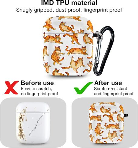 WIRESTER لـ Airpods Case Earpod Case Cover Girls Women تصميم جلد واقي مع سلسلة مفاتيح متوافقة مع Apple AirPods 1st 2nd Generation Charging Case - Ocean Sea Turtles in Kuwait