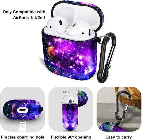 WIRESTER لـ Airpods Case Earpod Case Cover Girls Women تصميم جلد واقي مع سلسلة مفاتيح متوافقة مع Apple AirPods 1st 2nd Generation Charging Case - Ocean Sea Turtles in Kuwait