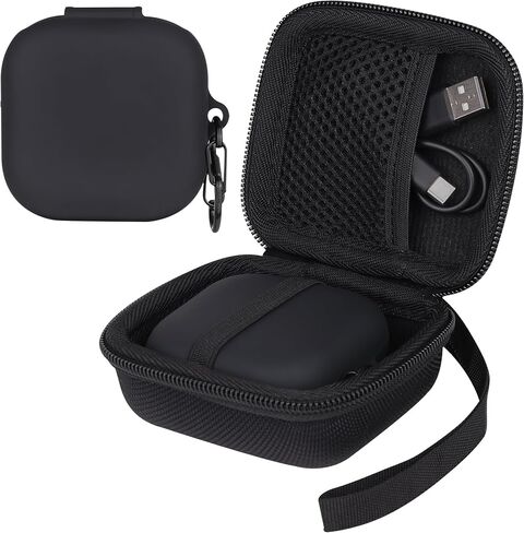 حافظة سماعات أذن صلبة من Aenllosi لسماعات الرأس SHOKZ/AfterShokz OpenFit True Wireless Bluetooth، مع غطاء سيليكون مضاد للخدش لكامل الجسم لسماعات الأذن SHOKZ Open Fit (أسود، الحافظة فقط) in Saudi Arabia