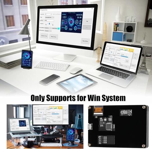 شاشة بيانات وحدة المعالجة المركزية للكمبيوتر الشخصي، شاشة عرض صغيرة IPS USB مقاس 5 بوصة، لوحة مستشعر الكمبيوتر، شاشة عرض درجة الحرارة لشاشة بيانات وحدة المعالجة المركزية AIDA64 PC، تدعم فقط نظام Windows in Saudi Arabia