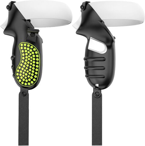 AMZDM Upgraded Controller Grip for Meta Quest 2 Grips Cover, 1Pair Black & Green in Saudi Arabia