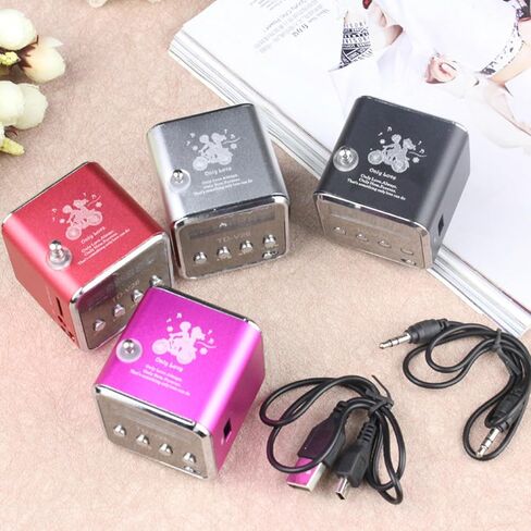 Mini Bluetooth Speaker, Etigood Wireless Music Player Portable FM Radio Speakers Digital Stereo PC Mp3 Player Support TF Card/U Disk/Micro SD to Player, 500mAh Battery, Blue in Saudi Arabia