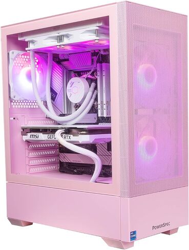 كمبيوتر مكتبي للألعاب Micro Center PowerSpec G452، معالج Intel Core i7 14700KF CPU 2.5 جيجا هرتز، بطاقة رسومات NVIDIA GeForce RTX 4070 SUPER VENTUS GPU، ذاكرة الوصول العشوائي DDR5-6000 سعة 32 جيجابايت، Windows 11 Pro، 2 تيرابايت SSD، وردي RGB in Saudi Arabia