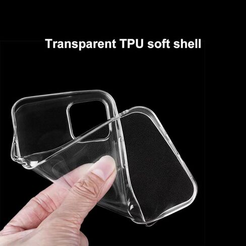 All-in-One TPU Case + Screen & Camera Protector for iPhone 15 – Full Coverage Clear in Saudi Arabia
