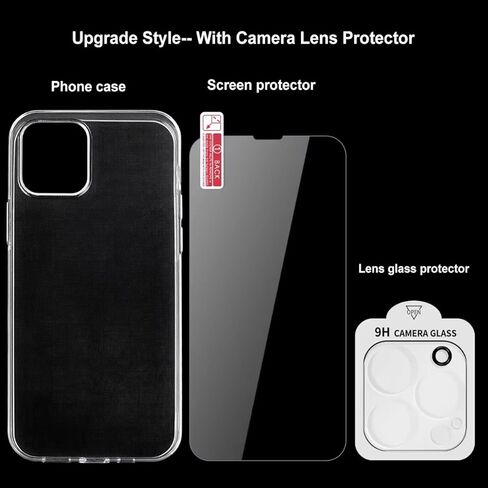 All-in-One TPU Case + Screen & Camera Protector for iPhone 15 – Full Coverage Clear in Saudi Arabia