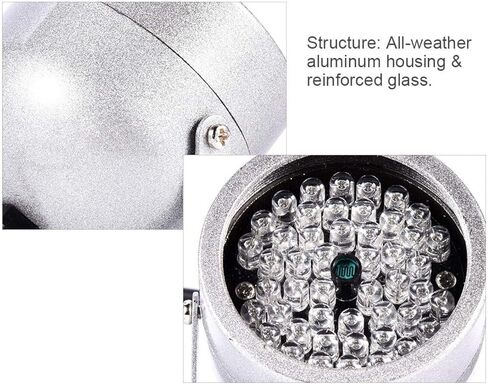 48 مصباح LED بالأشعة تحت الحمراء، ضوء رؤية ليلية مقاوم للماء بالأشعة تحت الحمراء لكاميرا CCTV الأمنية in Kuwait