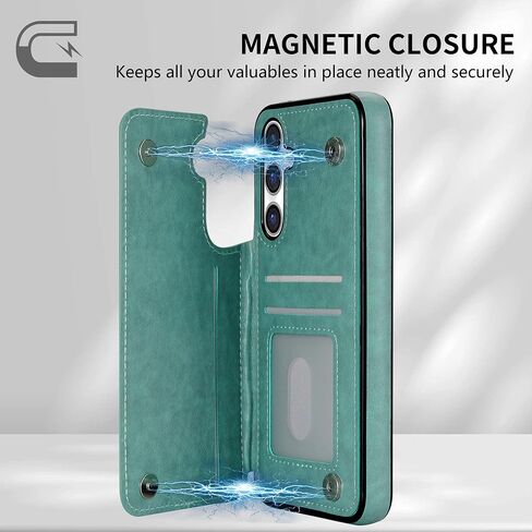 Compatible with Samsung Galaxy A14 5G Case Wallet with Card Slot Butterfly Embossing Flip Leather Magnetic Clasp Protective Phone Case for Samsung Galaxy A14 Case Wallet(Green-6.6 inch) in Saudi Arabia