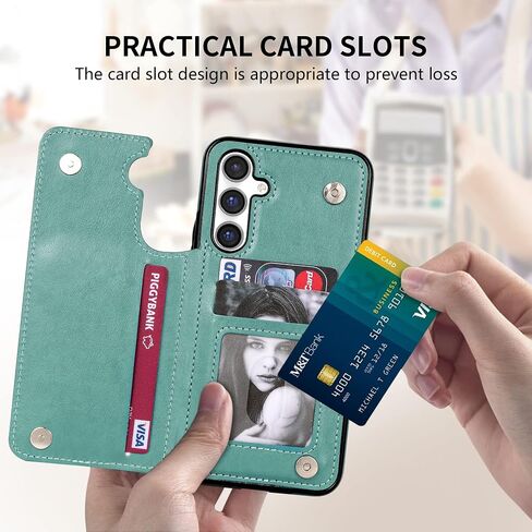 Compatible with Samsung Galaxy A14 5G Case Wallet with Card Slot Butterfly Embossing Flip Leather Magnetic Clasp Protective Phone Case for Samsung Galaxy A14 Case Wallet(Green-6.6 inch) in Saudi Arabia