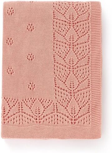 LAWKUL Cellular Blanket Baby 100% Cotton Knitted Soft Knit Crochet Blankets for Newborn Boy Girls Toddler Light Grey 100x80cm in Kuwait