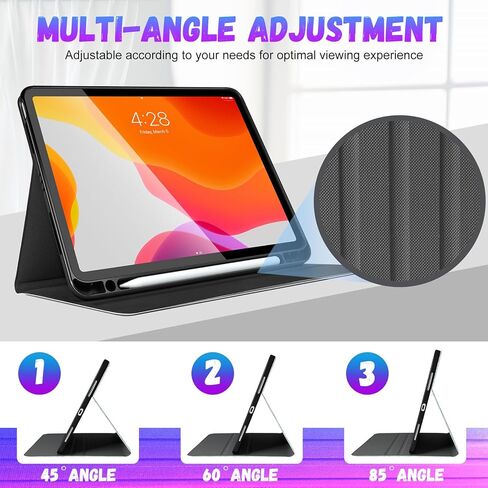 مروحة عصرية لجهاز iPad Air الجيل الخامس/Air 4th 10.9 بوصة/لجهاز iPad Pro 11 بوصة حافظة للأطفال في سن المراهقة والأولاد والبنات والنساء وشخصيات الرسوم المتحركة فوليو حامل قلم رصاص غطاء كرتوني لحافظات Apple i Pad Air 5/4 in Saudi Arabia