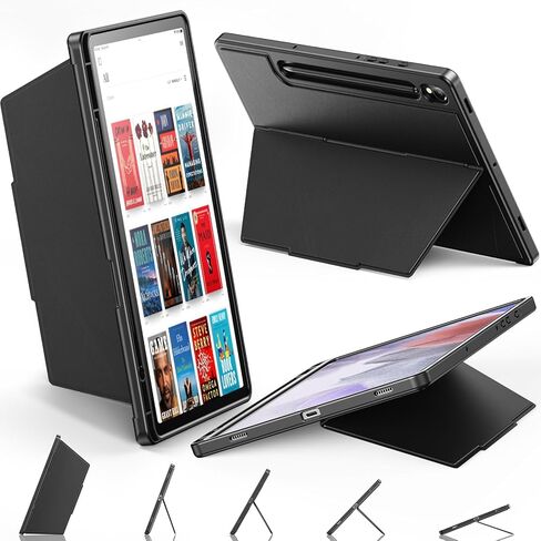 حافظة INFILAND لجهاز Samsung Galaxy Tab S9/S9 FE 5G(10.9/11.0 بوصة) - [مسند فائق الثبات] - دعم رأسي وأفقي، حافظة واقية متينة رفيعة لجهاز Samsung Galaxy Tab، رمادي داكن in Kuwait