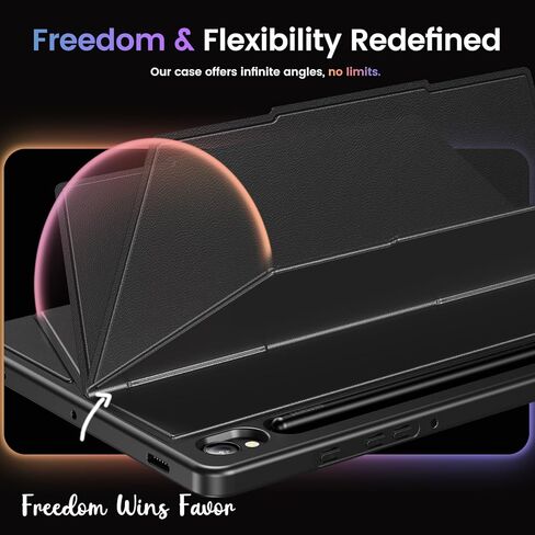 حافظة INFILAND لجهاز Samsung Galaxy Tab S9/S9 FE 5G(10.9/11.0 بوصة) - [مسند فائق الثبات] - دعم رأسي وأفقي، حافظة واقية متينة رفيعة لجهاز Samsung Galaxy Tab، رمادي داكن in Kuwait