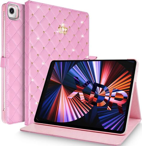 حافظة لجهاز iPad 10.2 الجيل التاسع/الثامن/السابع (2021/2020/2019)، حافظة حماية ذكية من جلد البولي يوريثان بتصميم أنيق وجميل من جلد البولي يوريثان، مزودة بحامل للنوم/الاستيقاظ التلقائي لجهاز Apple iPad 10.2 بوصة (وردي) in Saudi Arabia