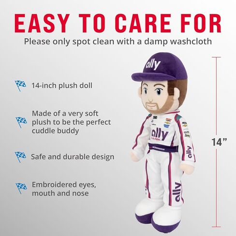 Playtime by Eimmie NASCAR Collectible, Team Penske Joey Logano Plush Figure, 14-Inch Racing Rag Doll - Baby Doll - Quality Materials, Doll for All Ages in Kuwait