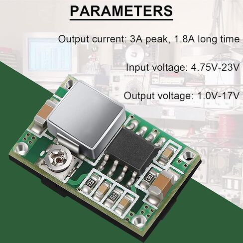 10PCS Mini 360 Power Supply Buck Module DC to DC Adjustable Buck Converter 4.75-23V to 1.0-17V Ultra-Small Step Down Voltage Regulator 3A for Aeronautical Model in Saudi Arabia