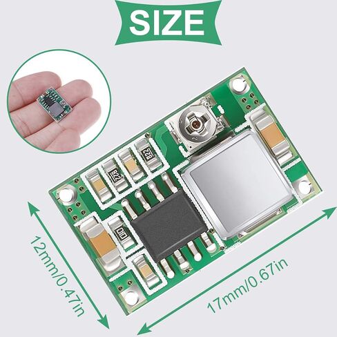 10PCS Mini 360 Power Supply Buck Module DC to DC Adjustable Buck Converter 4.75-23V to 1.0-17V Ultra-Small Step Down Voltage Regulator 3A for Aeronautical Model in Saudi Arabia