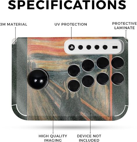 غلاف ألعاب من ألياف الكربون متوافق مع Hori Fighting Stick Mini (PS5، PS4، PC) - رائد فضاء - غطاء لاصق واقٍ من الفينيل 3M ممتاز - سهل الاستخدام | صُنع في الولايات المتحدة الأمريكية بواسطة MightySkins in Saudi Arabia
