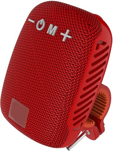 Portable Bluetooth Bike Speaker for Cycling, Dual Pairing Outdoor Waterproof Speaker, Supports FM Radio, for Bicycle Riding Hiking (Red) in Saudi Arabia