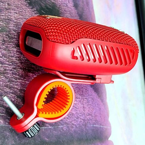 Portable Bluetooth Bike Speaker for Cycling, Dual Pairing Outdoor Waterproof Speaker, Supports FM Radio, for Bicycle Riding Hiking (Red) in Saudi Arabia