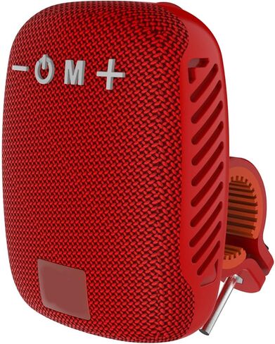 Portable Bluetooth Bike Speaker for Cycling, Dual Pairing Outdoor Waterproof Speaker, Supports FM Radio, for Bicycle Riding Hiking (Red) in Saudi Arabia